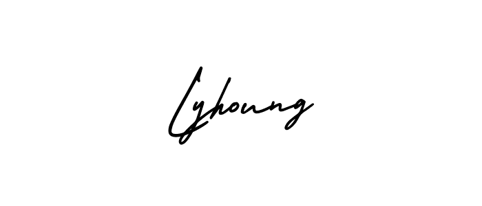 Make a beautiful signature design for name Lyhoung. With this signature (AmerikaSignatureDemo-Regular) style, you can create a handwritten signature for free. Lyhoung signature style 3 images and pictures png