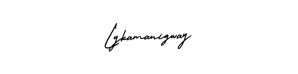 Similarly AmerikaSignatureDemo-Regular is the best handwritten signature design. Signature creator online .You can use it as an online autograph creator for name Lykamanigway. Lykamanigway signature style 3 images and pictures png