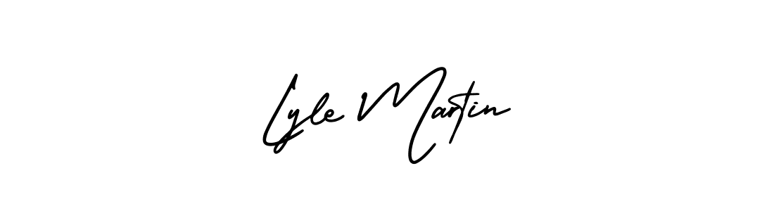 AmerikaSignatureDemo-Regular is a professional signature style that is perfect for those who want to add a touch of class to their signature. It is also a great choice for those who want to make their signature more unique. Get Lyle Martin name to fancy signature for free. Lyle Martin signature style 3 images and pictures png