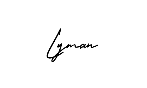 Design your own signature with our free online signature maker. With this signature software, you can create a handwritten (AmerikaSignatureDemo-Regular) signature for name Lyman. Lyman signature style 3 images and pictures png