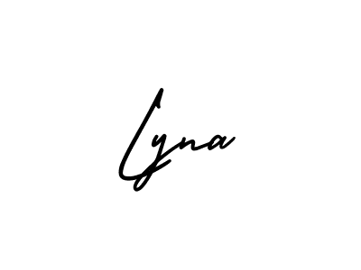 Design your own signature with our free online signature maker. With this signature software, you can create a handwritten (AmerikaSignatureDemo-Regular) signature for name Lyna. Lyna signature style 3 images and pictures png