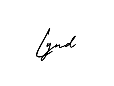 You should practise on your own different ways (AmerikaSignatureDemo-Regular) to write your name (Lynd) in signature. don't let someone else do it for you. Lynd signature style 3 images and pictures png