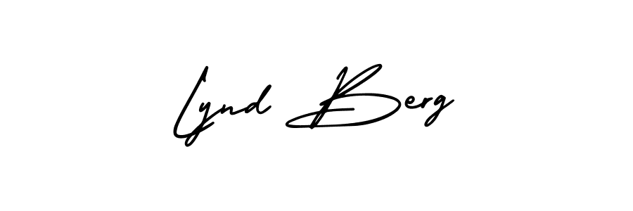 Lynd Berg stylish signature style. Best Handwritten Sign (AmerikaSignatureDemo-Regular) for my name. Handwritten Signature Collection Ideas for my name Lynd Berg. Lynd Berg signature style 3 images and pictures png