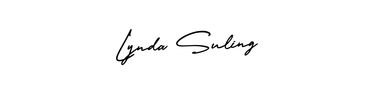 Lynda Suling stylish signature style. Best Handwritten Sign (AmerikaSignatureDemo-Regular) for my name. Handwritten Signature Collection Ideas for my name Lynda Suling. Lynda Suling signature style 3 images and pictures png