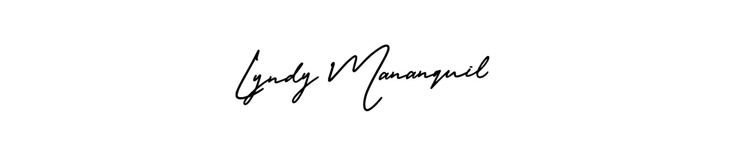 You can use this online signature creator to create a handwritten signature for the name Lyndy Mananquil. This is the best online autograph maker. Lyndy Mananquil signature style 3 images and pictures png