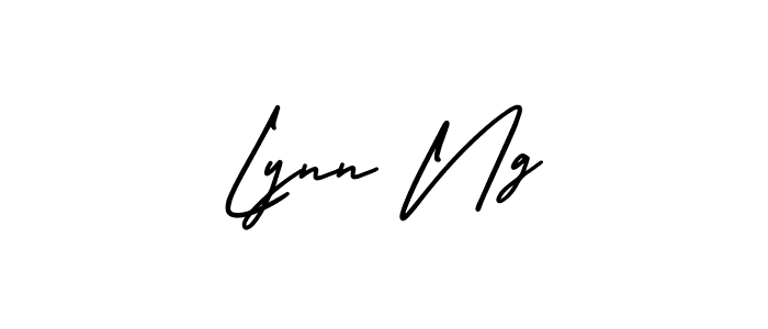 You should practise on your own different ways (AmerikaSignatureDemo-Regular) to write your name (Lynn Ng) in signature. don't let someone else do it for you. Lynn Ng signature style 3 images and pictures png