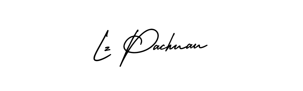 Create a beautiful signature design for name Lz Pachuau. With this signature (AmerikaSignatureDemo-Regular) fonts, you can make a handwritten signature for free. Lz Pachuau signature style 3 images and pictures png