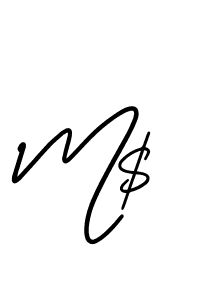 Make a beautiful signature design for name M$. Use this online signature maker to create a handwritten signature for free. M$ signature style 3 images and pictures png