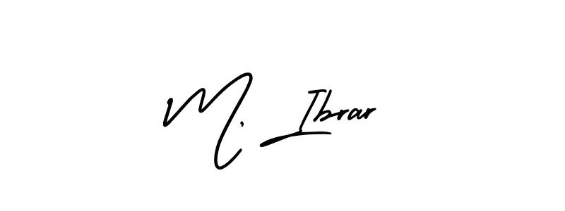 if you are searching for the best signature style for your name M, Ibrar. so please give up your signature search. here we have designed multiple signature styles  using AmerikaSignatureDemo-Regular. M, Ibrar signature style 3 images and pictures png