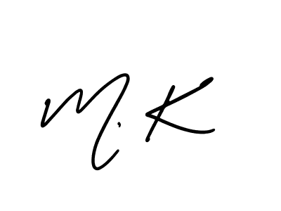 Use a signature maker to create a handwritten signature online. With this signature software, you can design (AmerikaSignatureDemo-Regular) your own signature for name M, K. M, K signature style 3 images and pictures png