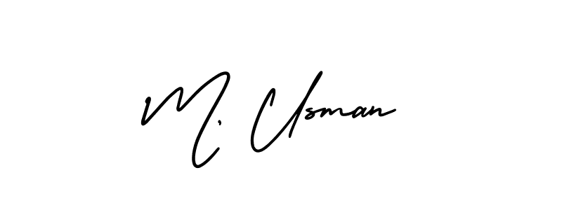 Best and Professional Signature Style for M, Usman. AmerikaSignatureDemo-Regular Best Signature Style Collection. M, Usman signature style 3 images and pictures png