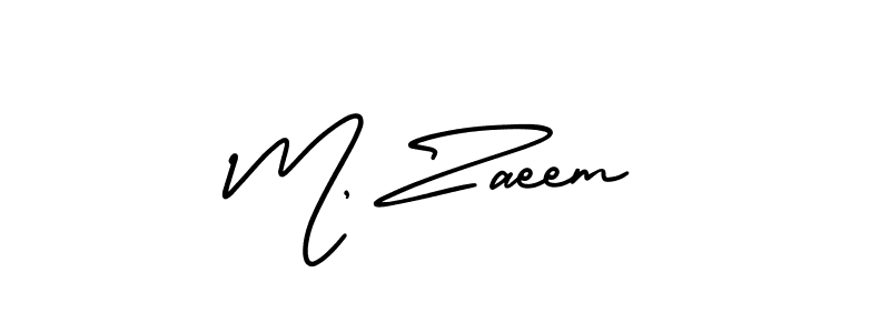 Also You can easily find your signature by using the search form. We will create M, Zaeem name handwritten signature images for you free of cost using AmerikaSignatureDemo-Regular sign style. M, Zaeem signature style 3 images and pictures png