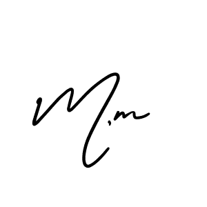 Also we have M,m name is the best signature style. Create professional handwritten signature collection using AmerikaSignatureDemo-Regular autograph style. M,m signature style 3 images and pictures png