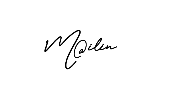 Design your own signature with our free online signature maker. With this signature software, you can create a handwritten (AmerikaSignatureDemo-Regular) signature for name M@ilin. M@ilin signature style 3 images and pictures png