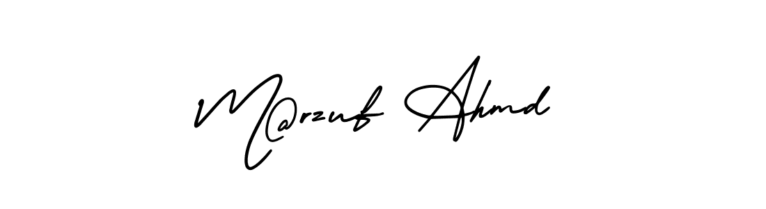 M@rzuf Ahmd stylish signature style. Best Handwritten Sign (AmerikaSignatureDemo-Regular) for my name. Handwritten Signature Collection Ideas for my name M@rzuf Ahmd. M@rzuf Ahmd signature style 3 images and pictures png