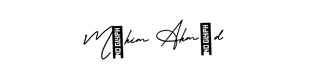 Use a signature maker to create a handwritten signature online. With this signature software, you can design (AmerikaSignatureDemo-Regular) your own signature for name Máhim Ahméd. Máhim Ahméd signature style 3 images and pictures png