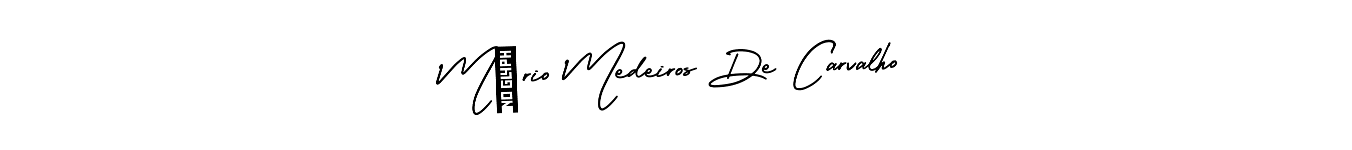 if you are searching for the best signature style for your name Mário Medeiros De Carvalho. so please give up your signature search. here we have designed multiple signature styles  using AmerikaSignatureDemo-Regular. Mário Medeiros De Carvalho signature style 3 images and pictures png