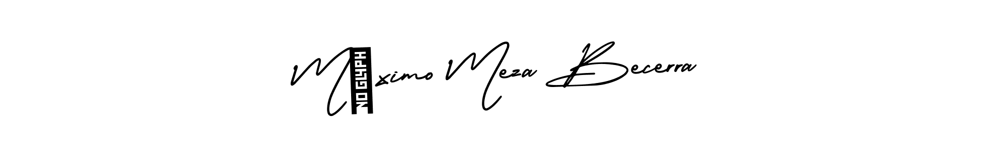 How to Draw Máximo Meza Becerra signature style? AmerikaSignatureDemo-Regular is a latest design signature styles for name Máximo Meza Becerra. Máximo Meza Becerra signature style 3 images and pictures png