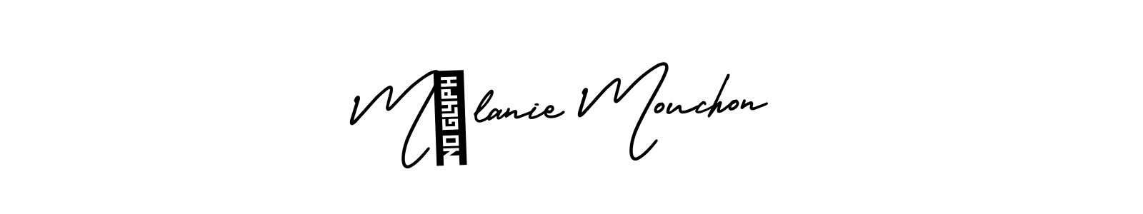 The best way (AmerikaSignatureDemo-Regular) to make a short signature is to pick only two or three words in your name. The name Mélanie Mouchon include a total of six letters. For converting this name. Mélanie Mouchon signature style 3 images and pictures png