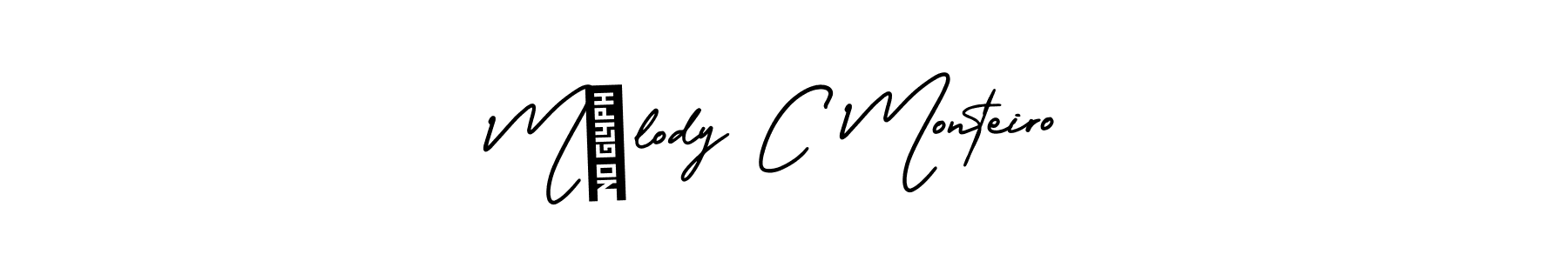 Create a beautiful signature design for name Mélody C Monteiro. With this signature (AmerikaSignatureDemo-Regular) fonts, you can make a handwritten signature for free. Mélody C Monteiro signature style 3 images and pictures png