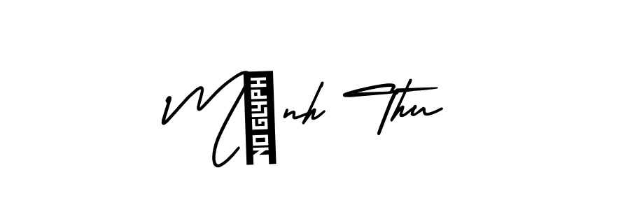 Create a beautiful signature design for name Mình Thu. With this signature (AmerikaSignatureDemo-Regular) fonts, you can make a handwritten signature for free. Mình Thu signature style 3 images and pictures png