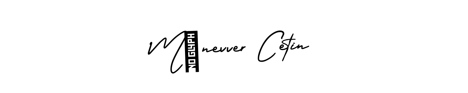 Also You can easily find your signature by using the search form. We will create Münevver Cetin name handwritten signature images for you free of cost using AmerikaSignatureDemo-Regular sign style. Münevver Cetin signature style 3 images and pictures png