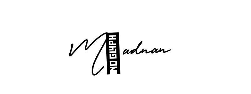 It looks lik you need a new signature style for name M۔adnan. Design unique handwritten (AmerikaSignatureDemo-Regular) signature with our free signature maker in just a few clicks. M۔adnan signature style 3 images and pictures png