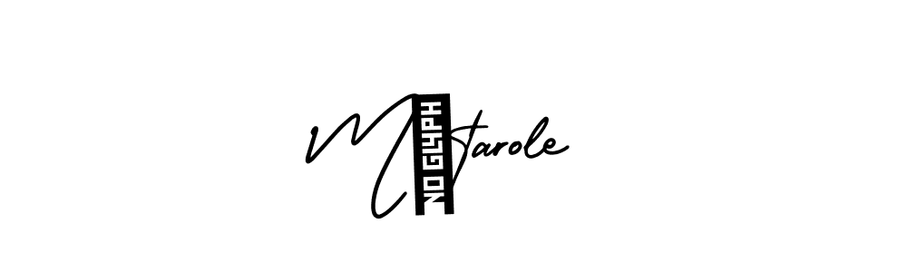 How to make M✓tarole name signature. Use AmerikaSignatureDemo-Regular style for creating short signs online. This is the latest handwritten sign. M✓tarole signature style 3 images and pictures png