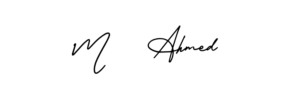 AmerikaSignatureDemo-Regular is a professional signature style that is perfect for those who want to add a touch of class to their signature. It is also a great choice for those who want to make their signature more unique. Get M    Ahmed name to fancy signature for free. M    Ahmed signature style 3 images and pictures png
