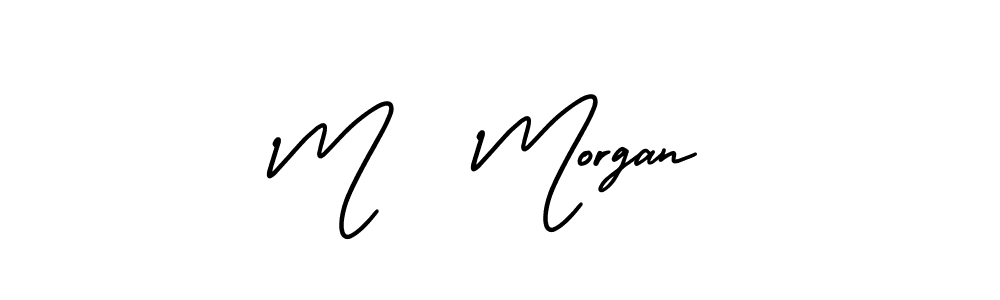 Design your own signature with our free online signature maker. With this signature software, you can create a handwritten (AmerikaSignatureDemo-Regular) signature for name M   Morgan. M   Morgan signature style 3 images and pictures png