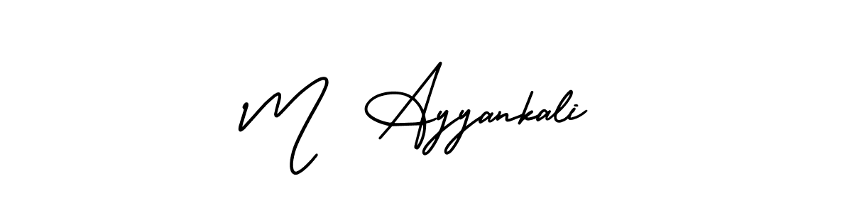 Design your own signature with our free online signature maker. With this signature software, you can create a handwritten (AmerikaSignatureDemo-Regular) signature for name M  Ayyankali. M  Ayyankali signature style 3 images and pictures png