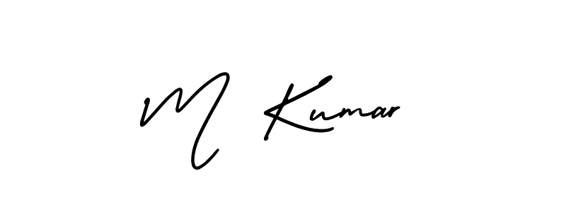 if you are searching for the best signature style for your name M  Kumar. so please give up your signature search. here we have designed multiple signature styles  using AmerikaSignatureDemo-Regular. M  Kumar signature style 3 images and pictures png