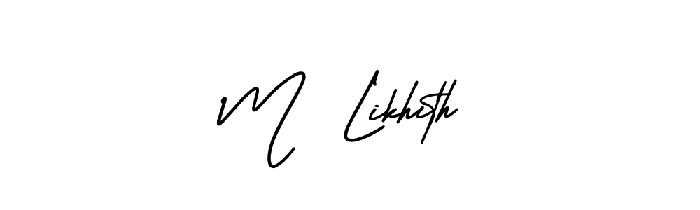 AmerikaSignatureDemo-Regular is a professional signature style that is perfect for those who want to add a touch of class to their signature. It is also a great choice for those who want to make their signature more unique. Get M  Likhith name to fancy signature for free. M  Likhith signature style 3 images and pictures png
