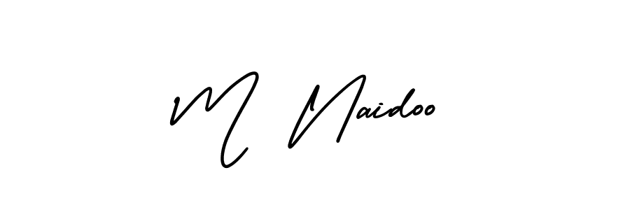 Create a beautiful signature design for name M  Naidoo. With this signature (AmerikaSignatureDemo-Regular) fonts, you can make a handwritten signature for free. M  Naidoo signature style 3 images and pictures png