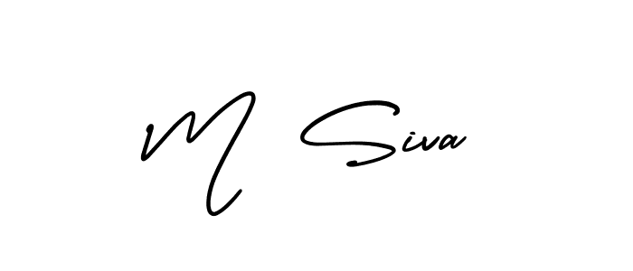 Best and Professional Signature Style for M  Siva. AmerikaSignatureDemo-Regular Best Signature Style Collection. M  Siva signature style 3 images and pictures png