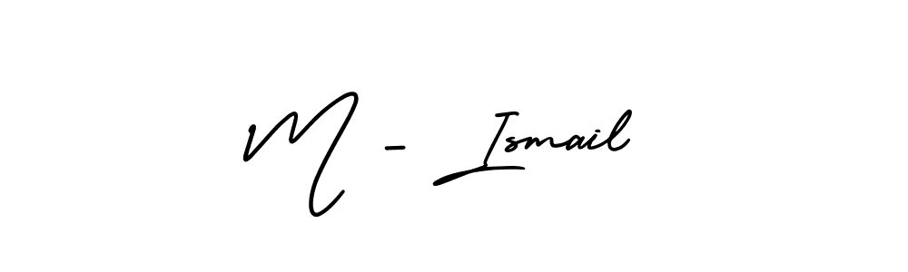 It looks lik you need a new signature style for name M - Ismail. Design unique handwritten (AmerikaSignatureDemo-Regular) signature with our free signature maker in just a few clicks. M - Ismail signature style 3 images and pictures png