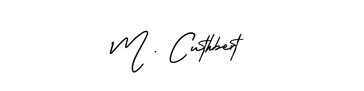 AmerikaSignatureDemo-Regular is a professional signature style that is perfect for those who want to add a touch of class to their signature. It is also a great choice for those who want to make their signature more unique. Get M . Cuthbert name to fancy signature for free. M . Cuthbert signature style 3 images and pictures png