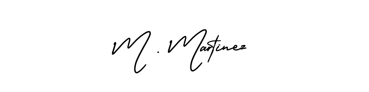 Create a beautiful signature design for name M . Martinez. With this signature (AmerikaSignatureDemo-Regular) fonts, you can make a handwritten signature for free. M . Martinez signature style 3 images and pictures png
