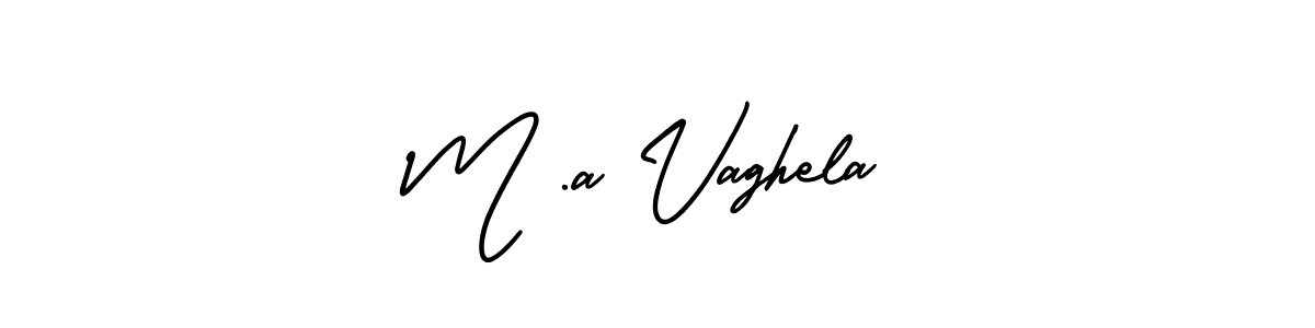 How to Draw M .a Vaghela signature style? AmerikaSignatureDemo-Regular is a latest design signature styles for name M .a Vaghela. M .a Vaghela signature style 3 images and pictures png