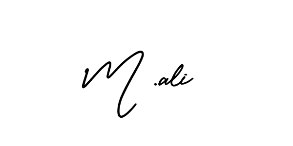 Design your own signature with our free online signature maker. With this signature software, you can create a handwritten (AmerikaSignatureDemo-Regular) signature for name M .ali. M .ali signature style 3 images and pictures png