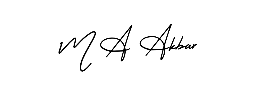 M A Akbar stylish signature style. Best Handwritten Sign (AmerikaSignatureDemo-Regular) for my name. Handwritten Signature Collection Ideas for my name M A Akbar. M A Akbar signature style 3 images and pictures png