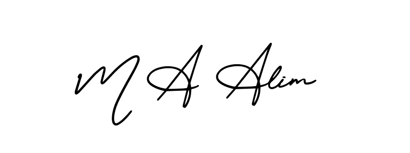 AmerikaSignatureDemo-Regular is a professional signature style that is perfect for those who want to add a touch of class to their signature. It is also a great choice for those who want to make their signature more unique. Get M A Alim name to fancy signature for free. M A Alim signature style 3 images and pictures png