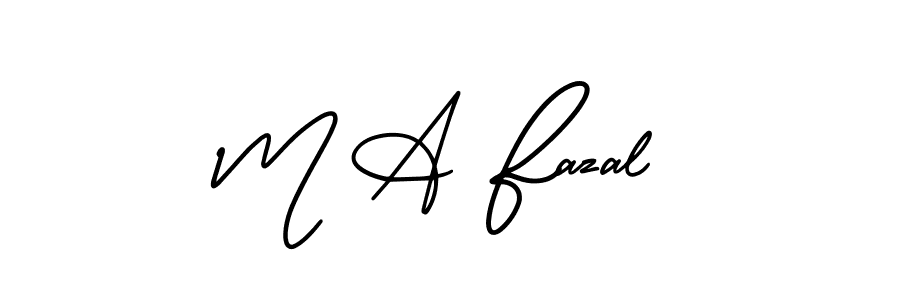 You should practise on your own different ways (AmerikaSignatureDemo-Regular) to write your name (M A Fazal) in signature. don't let someone else do it for you. M A Fazal signature style 3 images and pictures png