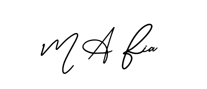 How to make M A Fia signature? AmerikaSignatureDemo-Regular is a professional autograph style. Create handwritten signature for M A Fia name. M A Fia signature style 3 images and pictures png