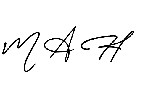 Make a beautiful signature design for name M A H. Use this online signature maker to create a handwritten signature for free. M A H signature style 3 images and pictures png