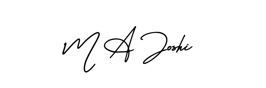 Make a beautiful signature design for name M A Joshi. Use this online signature maker to create a handwritten signature for free. M A Joshi signature style 3 images and pictures png