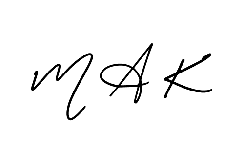 The best way (AmerikaSignatureDemo-Regular) to make a short signature is to pick only two or three words in your name. The name M A K include a total of six letters. For converting this name. M A K signature style 3 images and pictures png