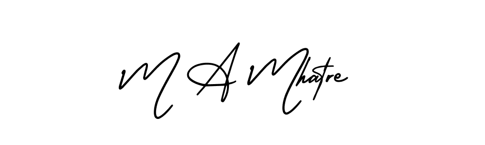 How to Draw M A Mhatre signature style? AmerikaSignatureDemo-Regular is a latest design signature styles for name M A Mhatre. M A Mhatre signature style 3 images and pictures png