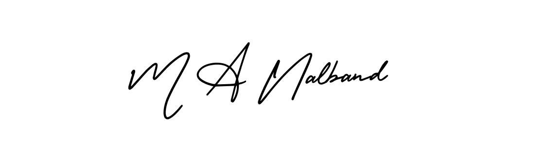 Make a beautiful signature design for name M A Nalband. Use this online signature maker to create a handwritten signature for free. M A Nalband signature style 3 images and pictures png