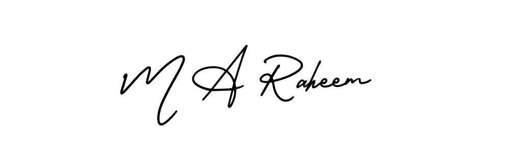 Make a beautiful signature design for name M A Raheem. Use this online signature maker to create a handwritten signature for free. M A Raheem signature style 3 images and pictures png